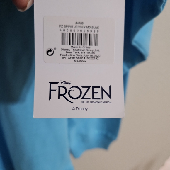 Disney Frozen Broadway Musical Spirit Blue Long Sleeve Shirt - Picture 3 of 7